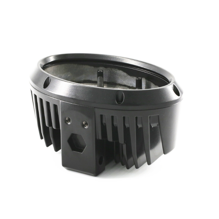 Black Coating Aluminum LED Flood Light Housing Die Casting Making