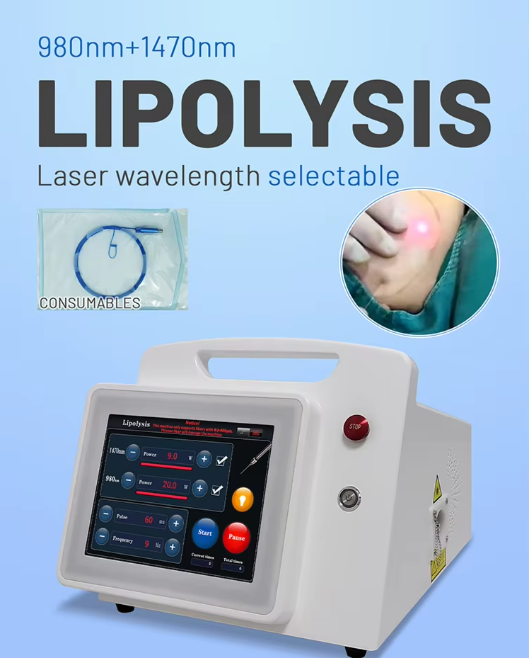 980nm 1470nm Diode Laser For Liposuction Hemorrhoid Removal Vaginal Tighten And Varicose Veins