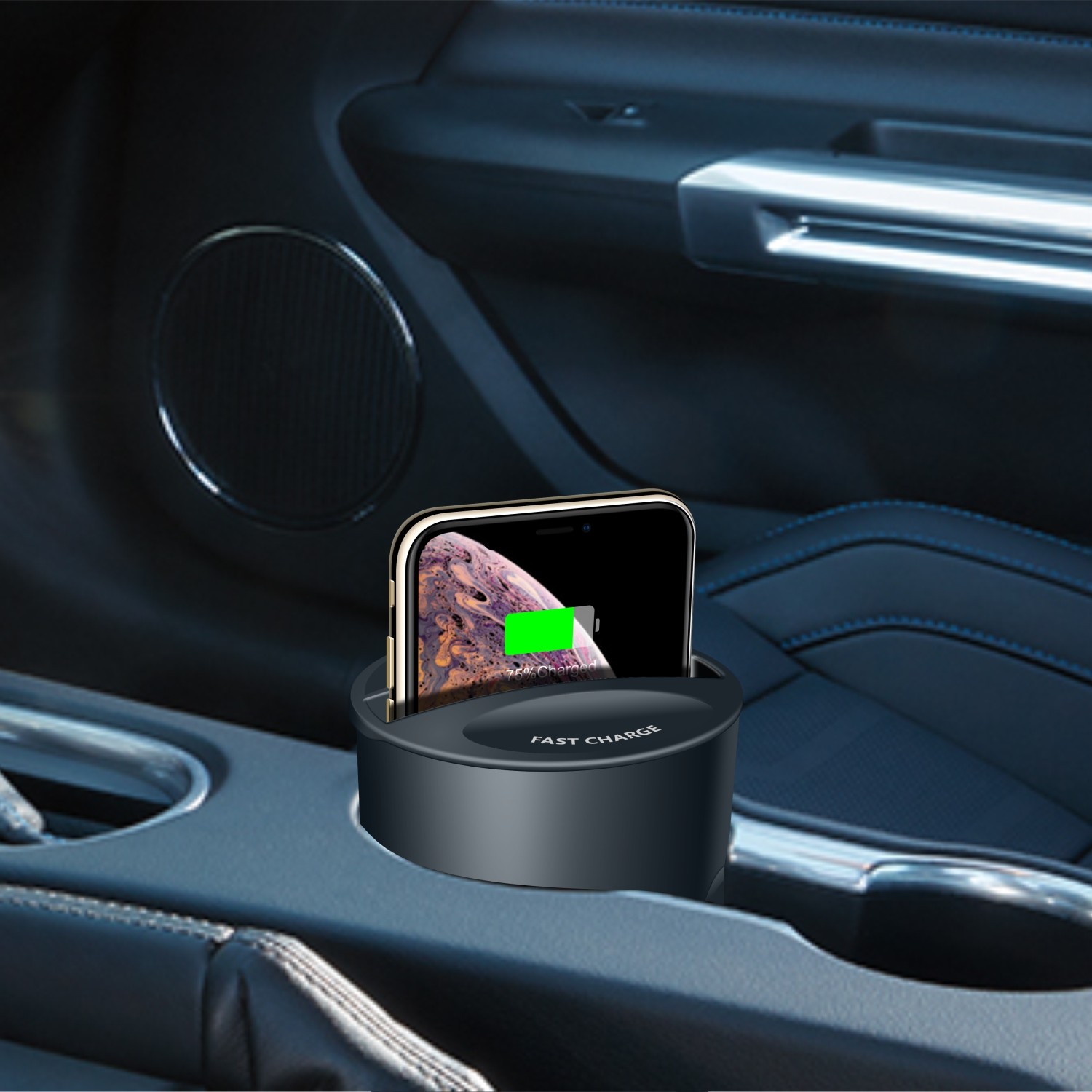 5V/2A Output Car Mount Qi Wireless Charger for Quick Charging