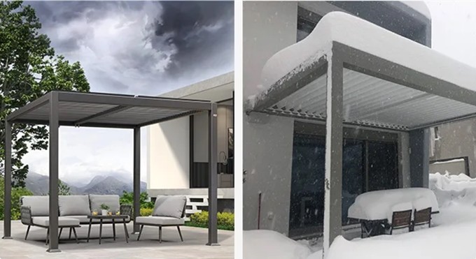 Aluminum Retractable Pergola Roof Villa Garden Landscape Leisure Shade Patio