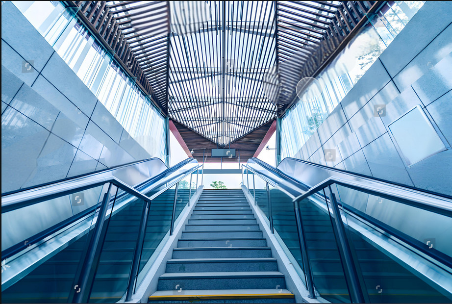 Metal Construction Floating Stair Railings Easy Installation for Home Office
