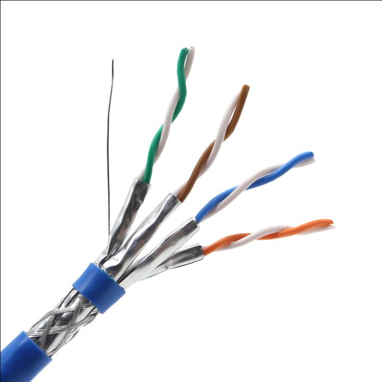 Copper Passed Test CAT7 4Pair Twisted SFTP CAT7 LAN Cable 1000ft