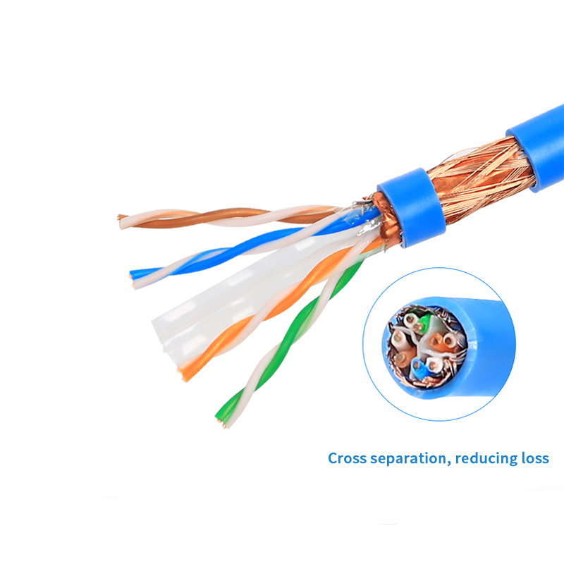 E- Bright Shielded SFTP Indoor CAT6 Lan Cable STP Pure Copper For Cabling System