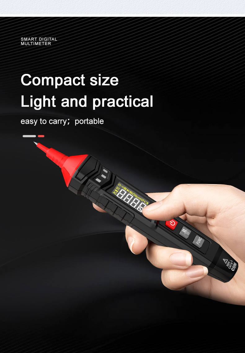 HT121 Pen Type Digital Multimeters Smart Handheld Multi-meter True RMS LCD 4000 Counts Universal Meter Voltmeter DC/AC