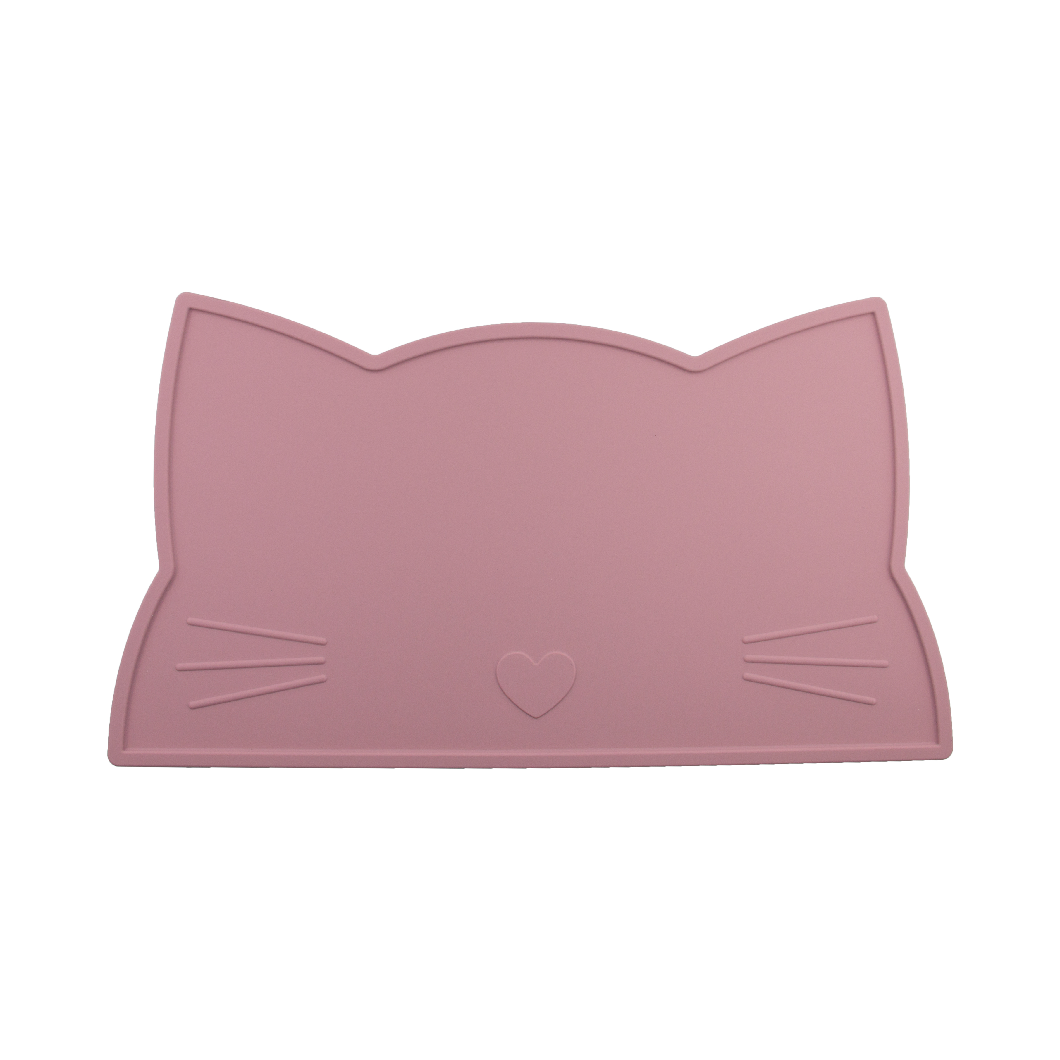 Cat Face Kids Silicone Placemat , Silicone Dining Table Mat Heat Resistant Waterproof feeding mat