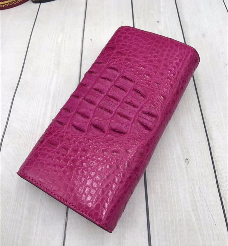 Authentic True Crocodile Skin Women's Long Chic Wallet Female Card Holders Exotic Real Alligator Leather Lady Clutch