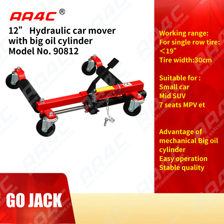 12 inches hydraulic Car Go Jack Car Dolly Car Wheel Moving Dolly Vehicle Positioning Jack 4 wheels dolly