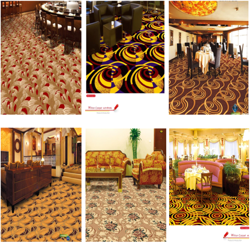 Rose Printed Nylon Polyester Carpet For Restaurant Room Anti - Fatigue Feature