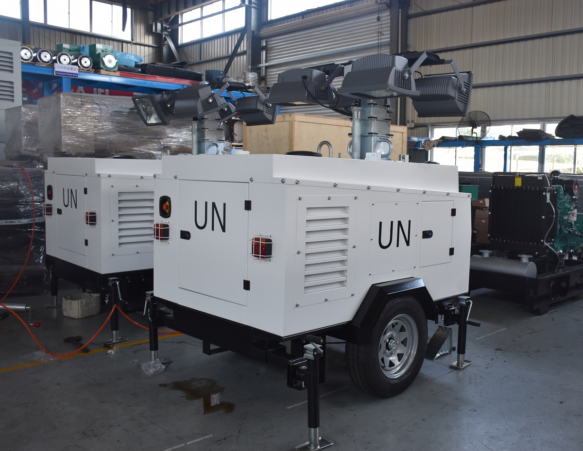 Diesel Fuel Mitsubishi Road Portable Generator Light Tower 9m Diesel Light Plant Generator 10kw