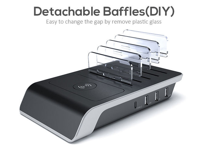 Dock ABS 4 In 1 Type C QI Wireless Charging Station