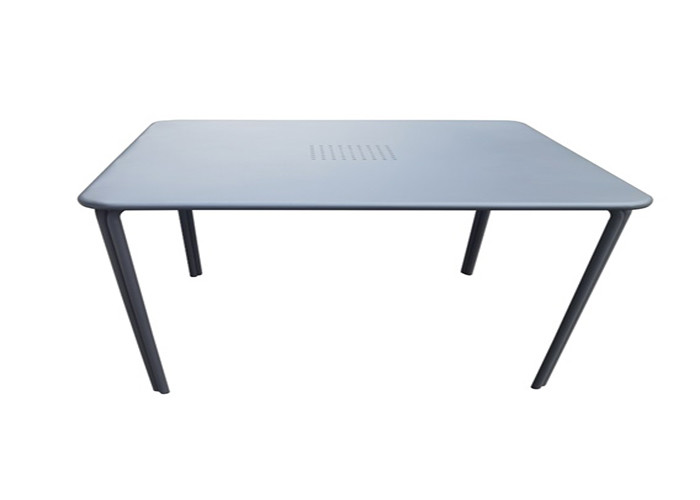 OEM ODM Black Steel Patio Table Outdoor Powder Coated