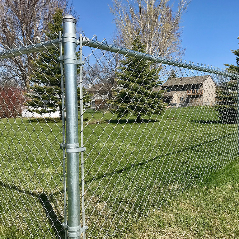 Hot Dipped Galvanized Chain Link Fence PVC Coated 50ft Length