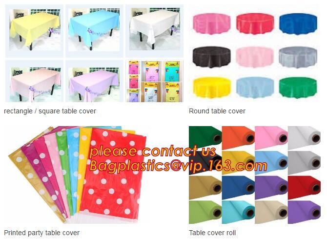 Custom Printed Plastic Waterproof Halloween Table Cloth, custom printed plastic table cover sheet, Household Items Solid