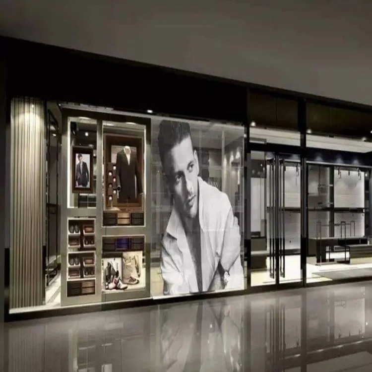 Commercial Clear Transparent LED Glass Window Screen Dipplay For Mall Center