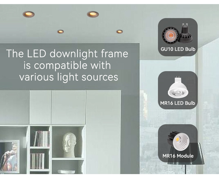 IP65 Waterproof Recessed Light Housing MR16 Downlight Enclosure