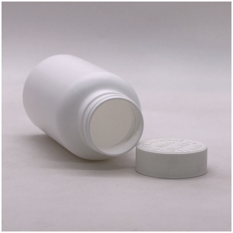 Flip Top Cap PE Bottle Wide Mouth Plastic Empty Bottles for 300ml Capsule Containers