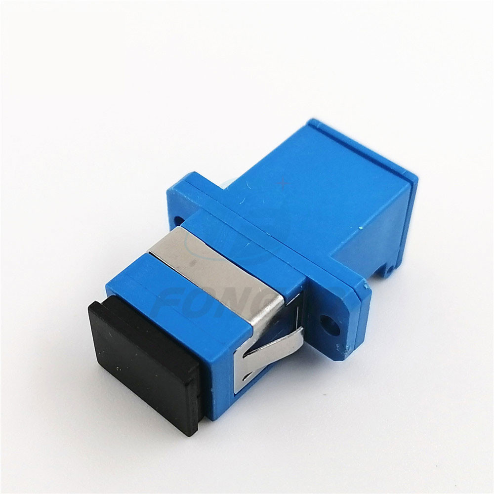 Wholesale Cheap Price SC/UPC- SC/UPC Adapter with Flange SC Simplex Auto Shutter Fiber Optic Adapter