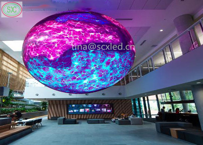 Video/Text/Image Display Sphere LED Screen with Front Service and ISO Certification