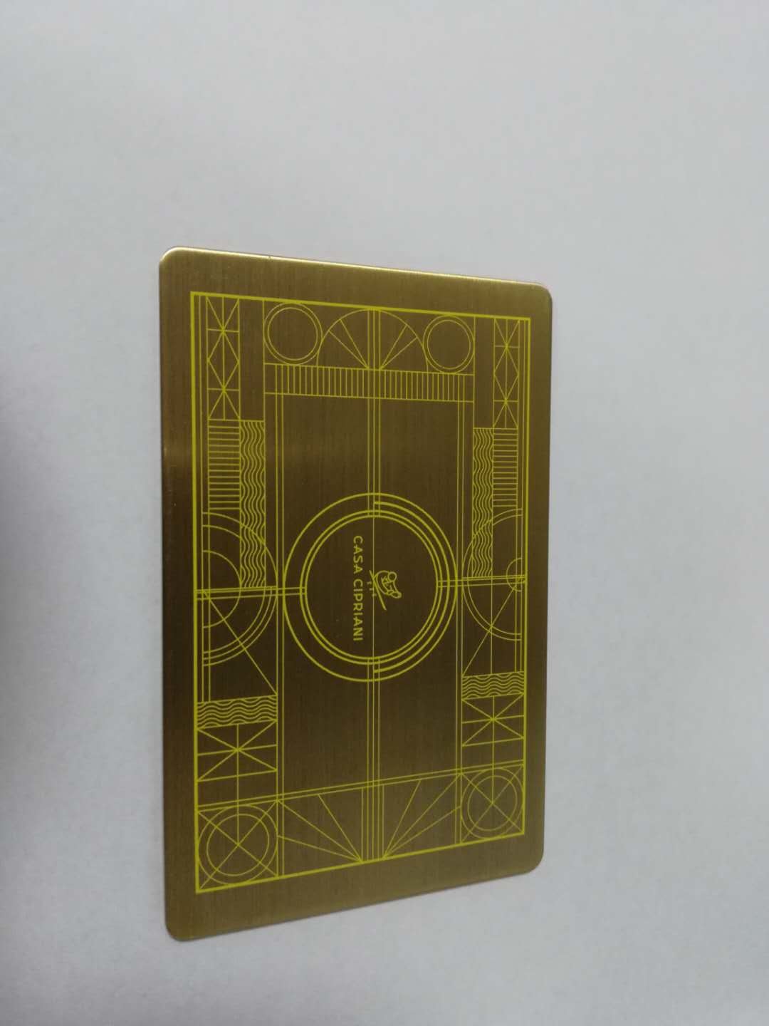 Custom Brass Bronze Metal VIP Member Cards With Big Chip Slot