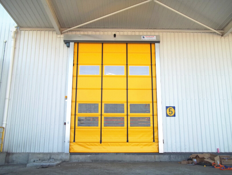 External 8000mm*8000mm High Speed PVC Shutter Door with 2.0mm Stainless Steel Frame
