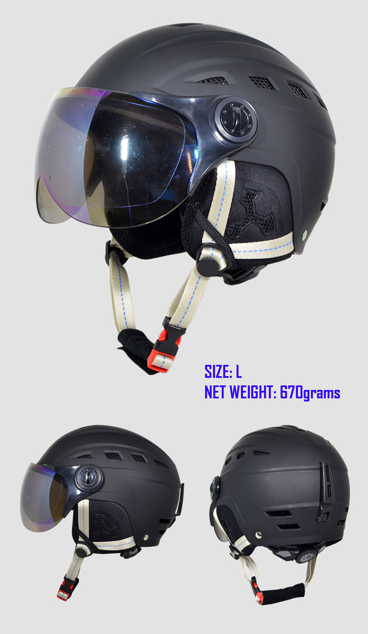 ABS Snow Helmet With Visor SKI-12