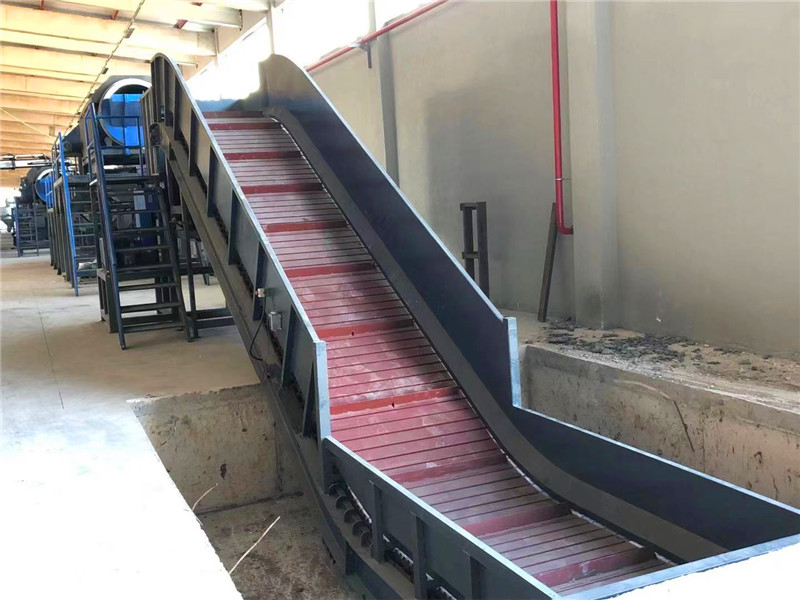 Rubber Modular Belt Conveyor For Plastic Recycling Machine 800mm