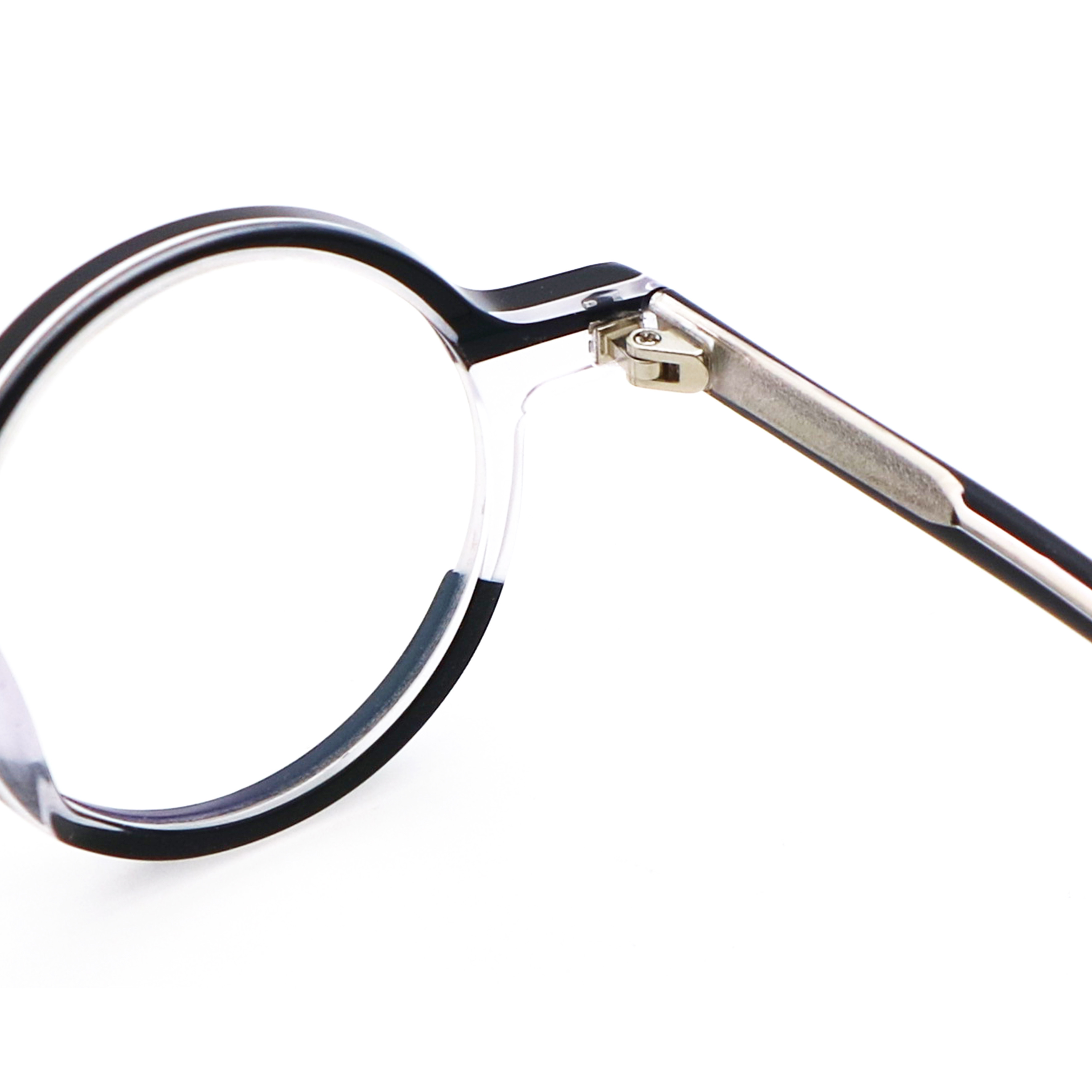 Black Artisanal Personality Acetate Titanium Glasses Fad Retro Frame MR 98031