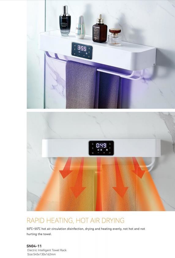 Intelligent Bath Electric Towel Dryer Heaters Rails Disinfection Heated Towel Warmer