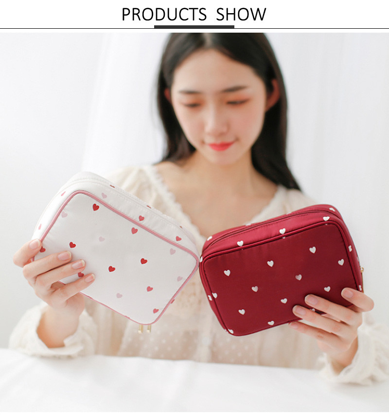 Printed Pattern Polyester Fabric Makeup Storage Artist Brush Bag