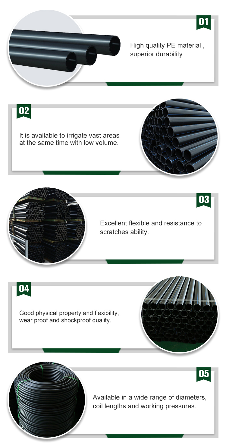 Video Outgoing-Inspection Provided PE Pipe for Agricultural Irrigation System