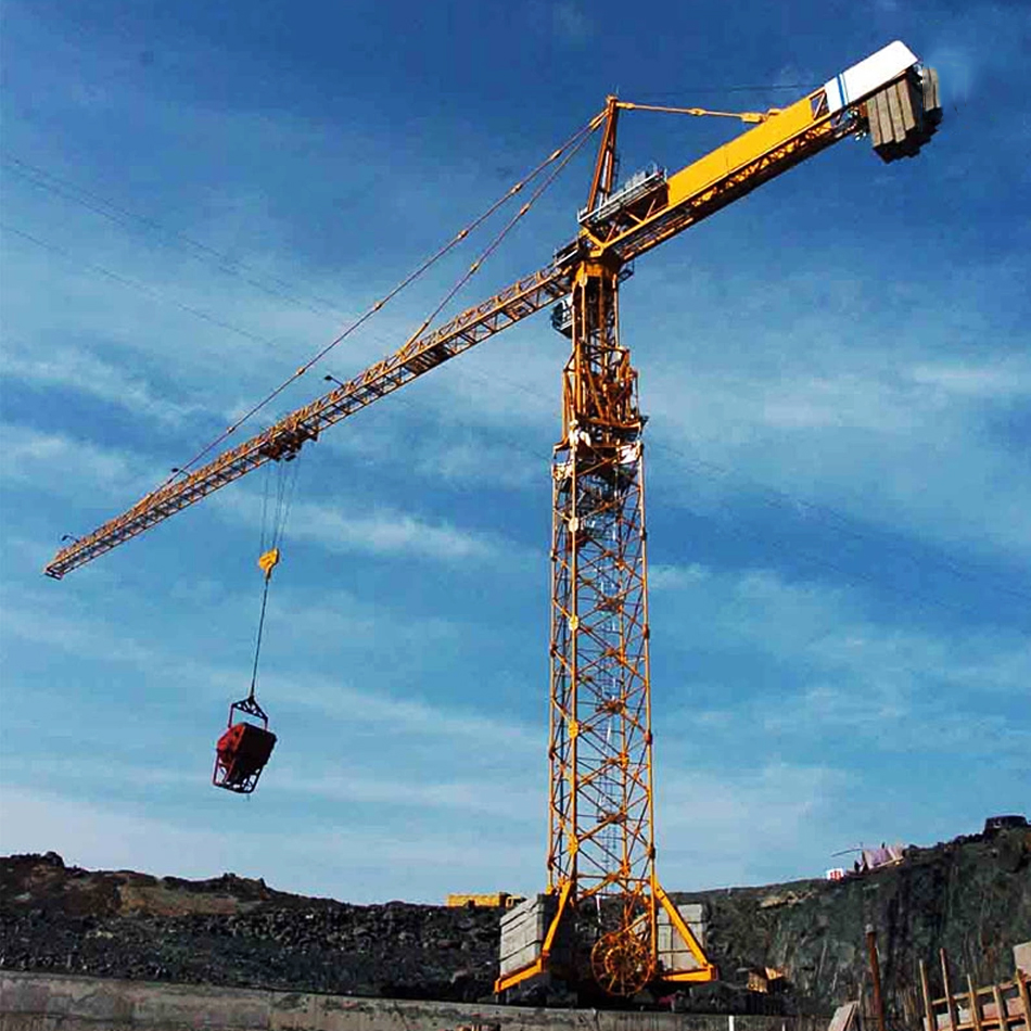Energy Mining Syt80 T6012-6 6 Ton 8 Ton Flat-Top Tower Crane With Long Working Radius