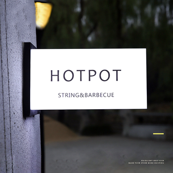 Customized Size Outdoor Light Box Sign with Stainless Steel Frame and LED Light Source