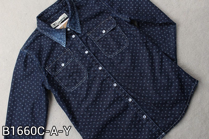 5.7oz Lightweight Shirt Flower Floral Denim Fabric Thin Printed Denim Fabric