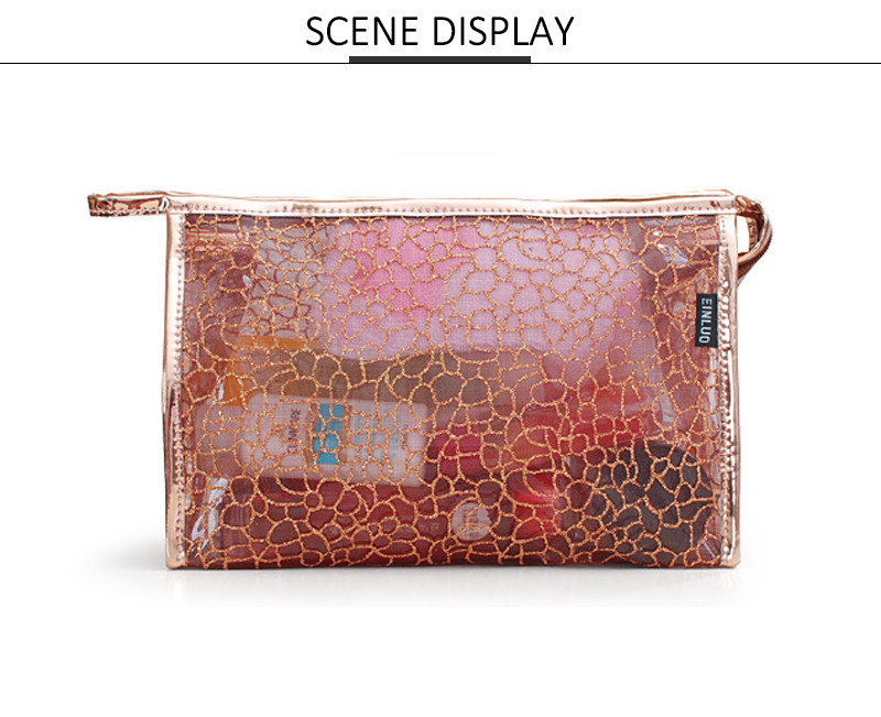 Makeup See Through Frosted Waterproof PVC Cosmetic Bag