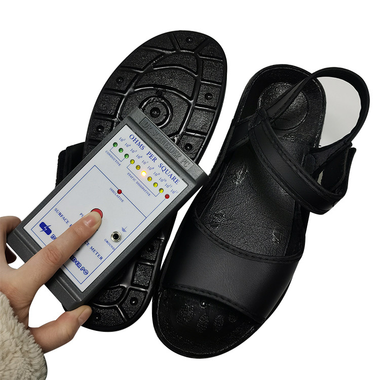 Waterproof Anti Slip ESD PU Leather Sandals For Cleanroom