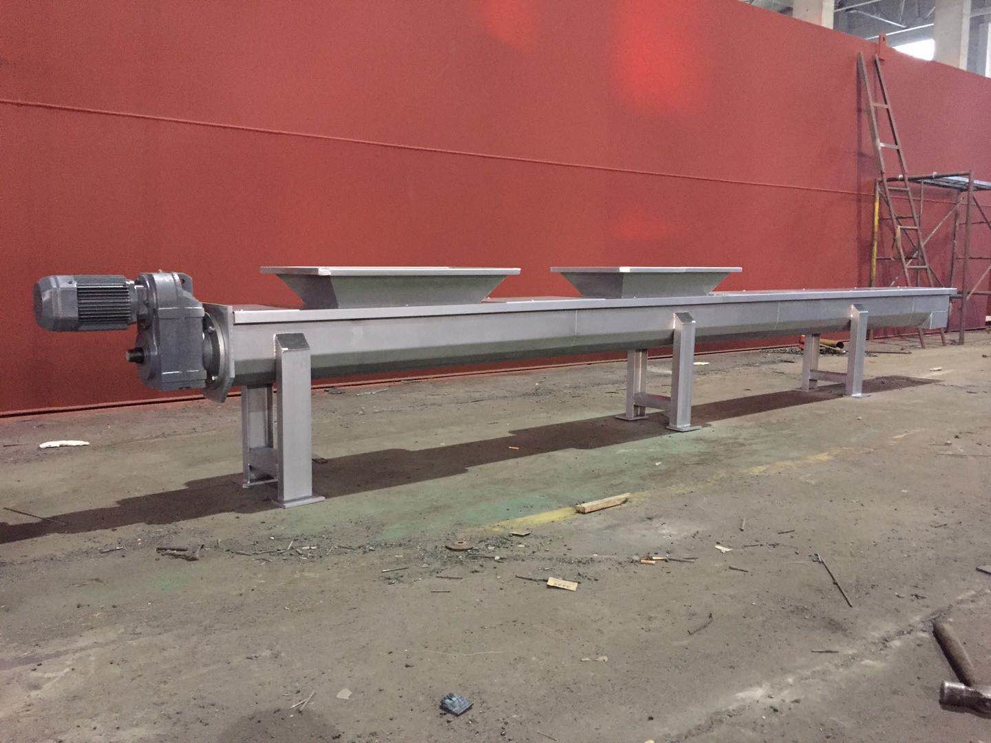 Carbon Steel Sludge Screw Belt Conveyor 300mm Discharge Screw Conveyor