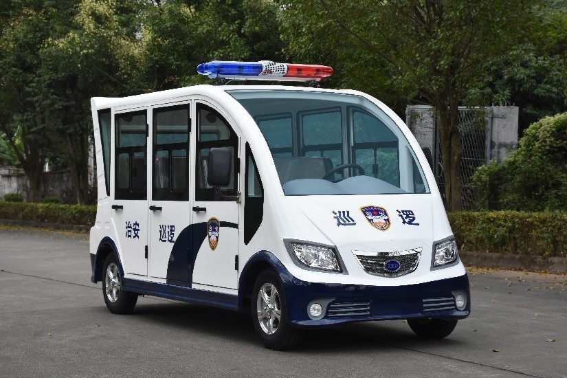 Full Enclosed 48V 4KW Electric Patrol Car , Electric Police Vehicles 6-8 Seats