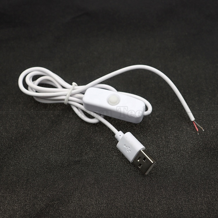 DIY 1m Power on off Controller Open Wire USB Switch Cable for Led Light Strip Lamp