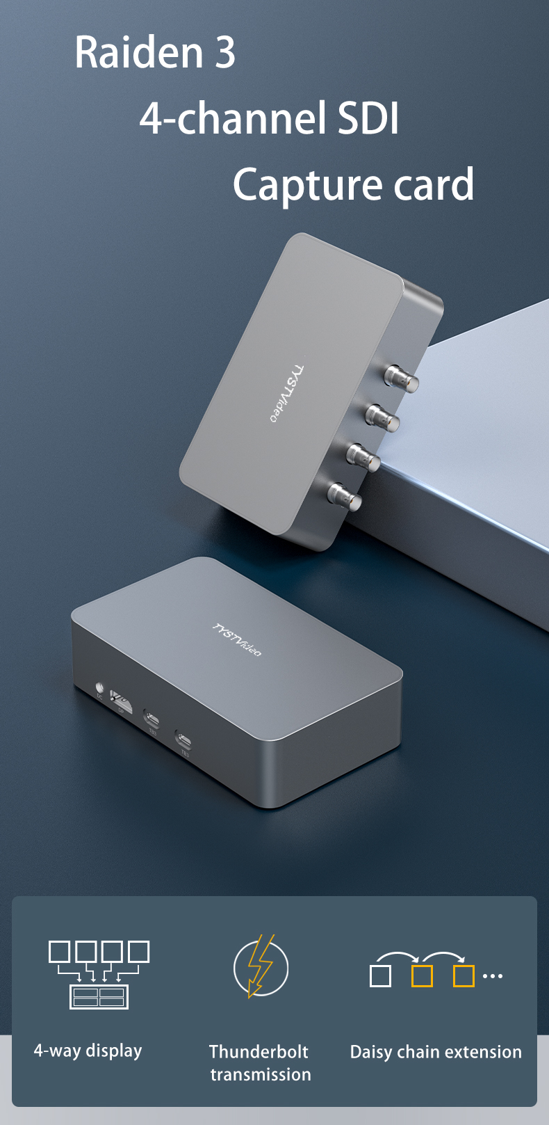 Upgrade Your Video Collection with TP4SD 4-channel SDI to Thunderbolt 3 Capture Card