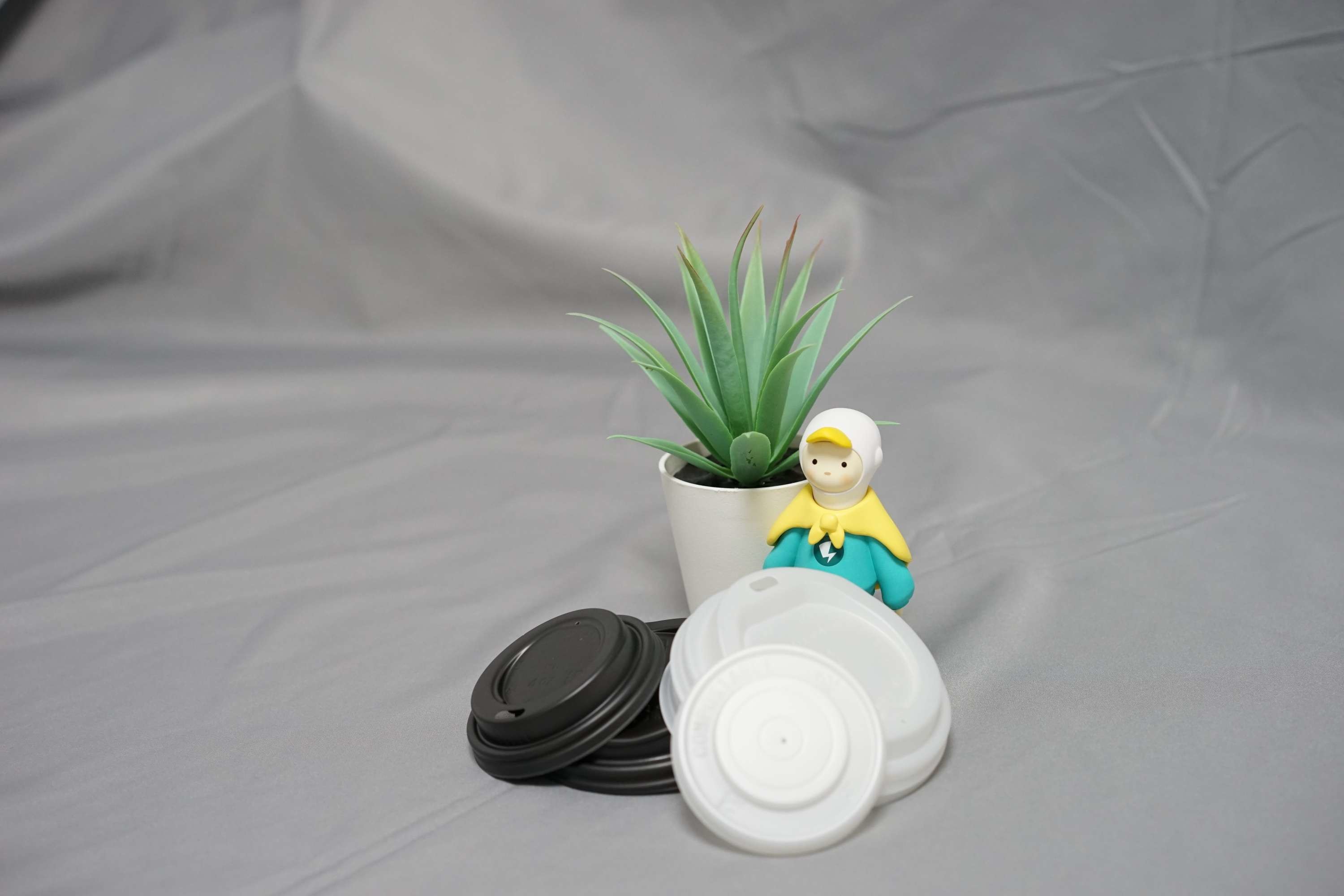 58mm CPLA White Disposable Plastic Lids Takeaway