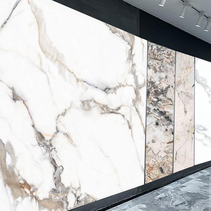 Customized Marble Sheet Bamboo Charcoal Wood Veneer For Interior Decoration Waterproof Pvc Board