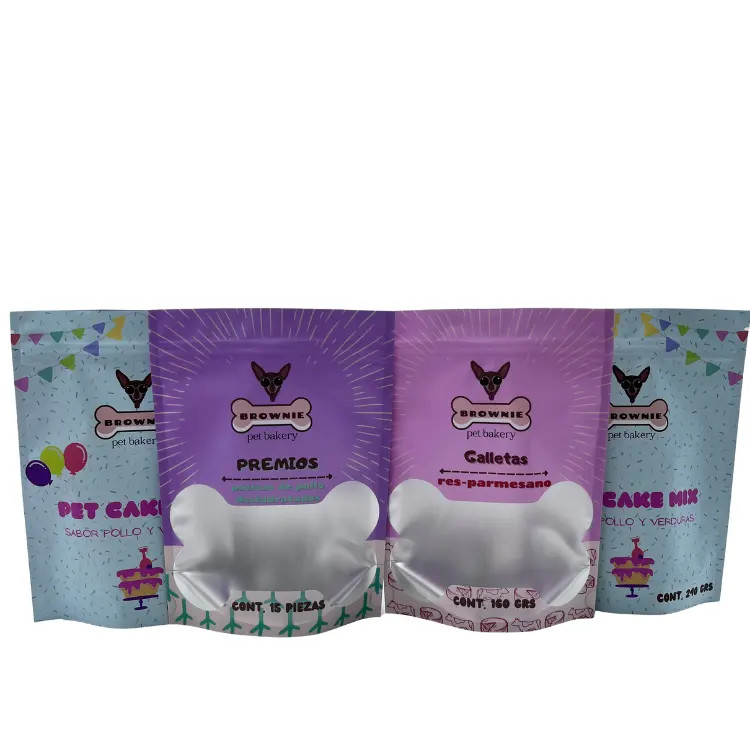 Reusable Pet Food Pouch for Stand Up Packaging with Zipper Lock