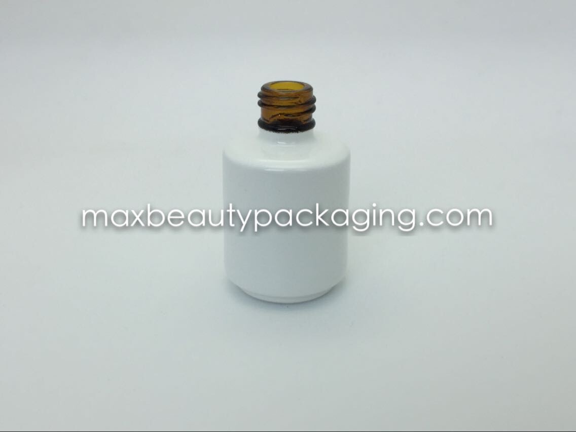 high quality thick and strong powder coating gel polish bottle 15ml amber bottle nail polish packaging