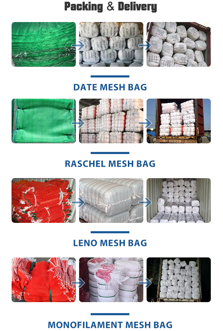 Custom Order Accepted by PE Monofilament Mesh Bag for Tubular Mono Net Bags