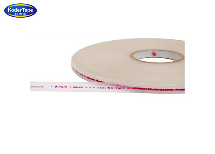 Red Printing Color Plastic Bag Tape Sealer Destructive Bag Permanent Spooling 12/24mm Width