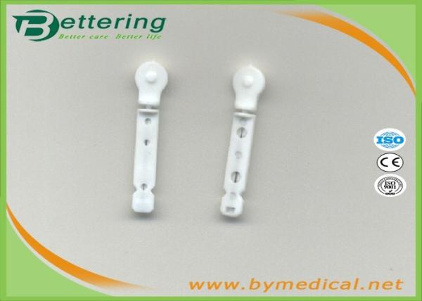 28/30G Medical Disposable Sterile White Flat Plastic Twist Top Blood Lancet