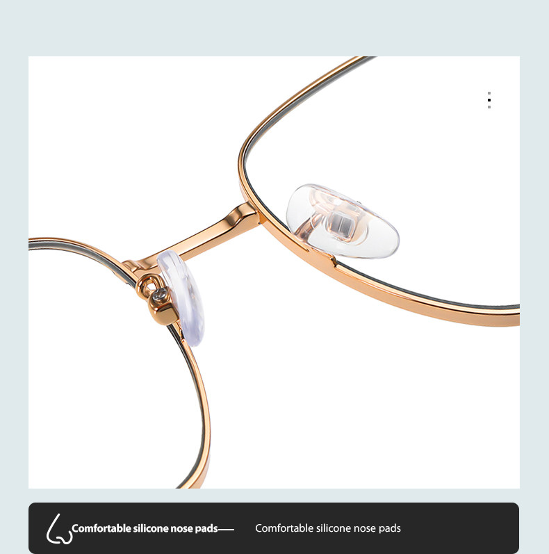 Transparent Lens Acetate Metal Glasses Large Frame Eyeglasses 5 Color