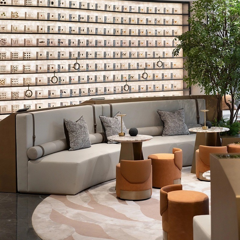 Modern Luxury Hotel Lobby Furniture Office Reception 1 2 3 Sofas Coffee Table Set