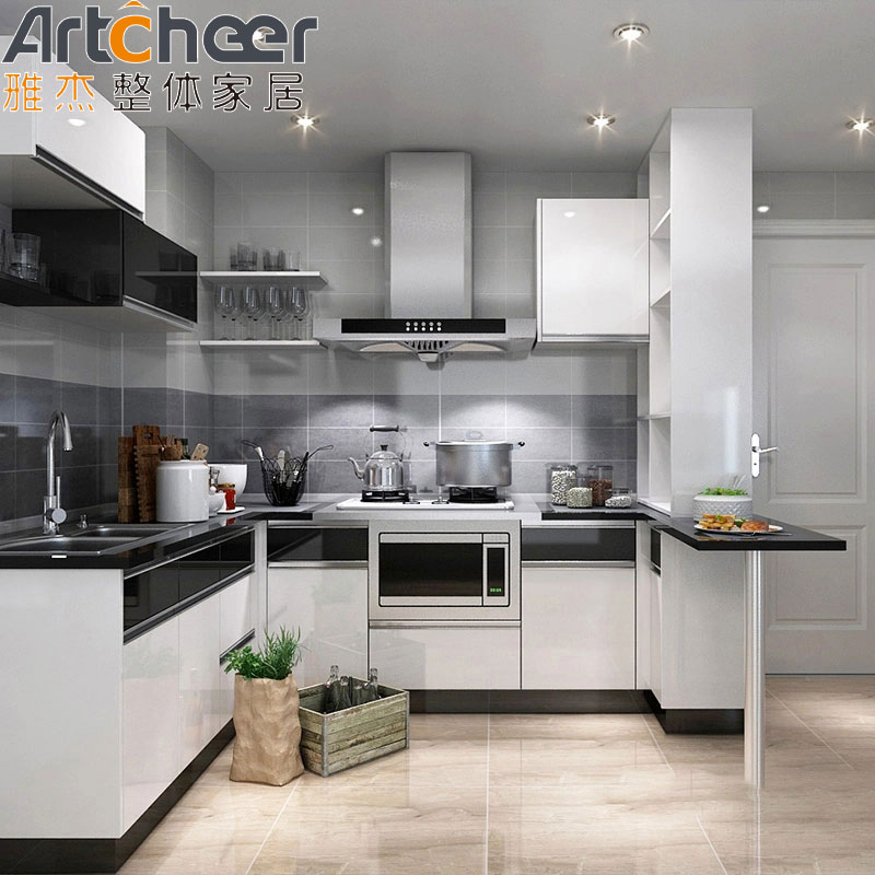 Villa American Standard Kitchen Cabinets Simple Style with Roller Shutter and Handle