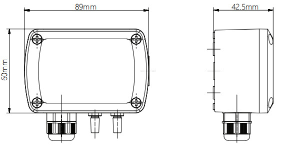 High Accuracy IP65 Differential Pressure Transducer 4-20mA